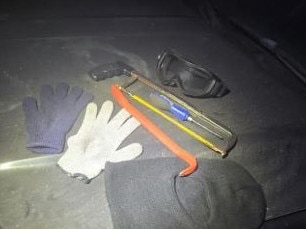 The tools used in a burglary in an Altadena house Picture: Los Angeles County District Attorney's Office