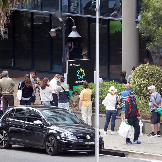 The line of Australians needing assistance at a Melbourne Centrelink office was hundreds long.