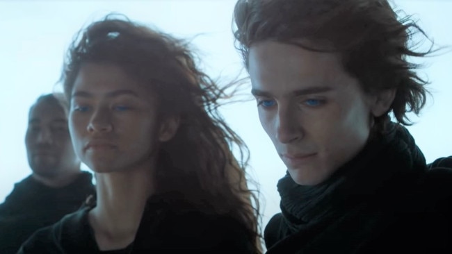 Zendaya and Timothee Chalamet in Dune. 