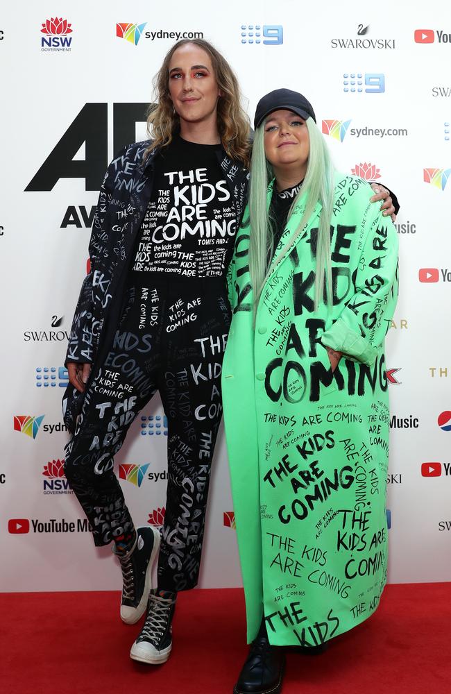 Toni Watson (right) aka music sensation Tones and I. Picture: Getty Images