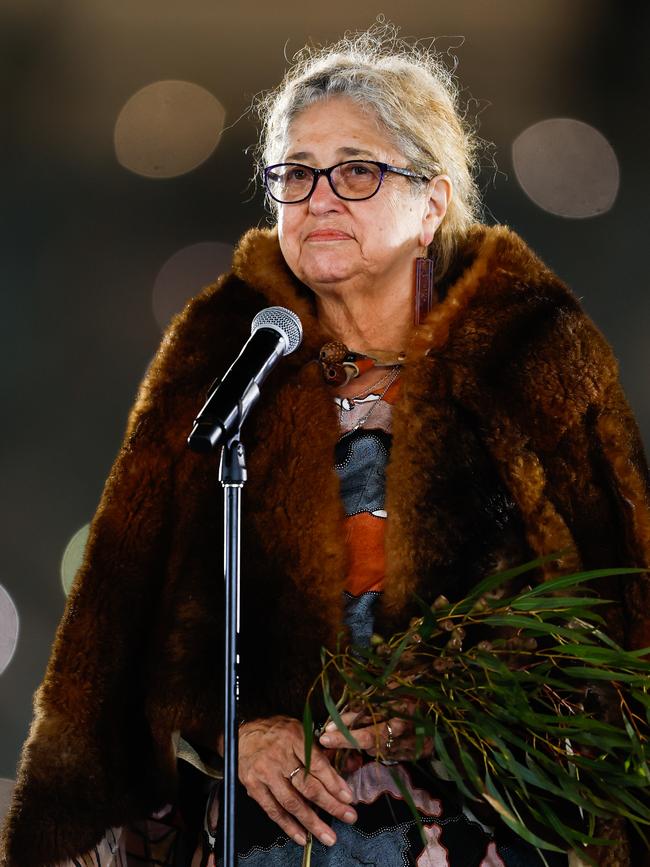 Aunty Joy Murphy at the MCG. Photo by Dylan Burns/AFL Photos via Getty Images.