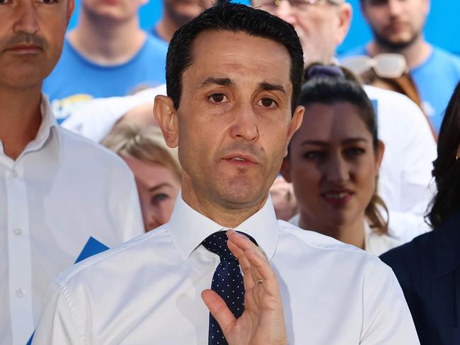 GOLD COAST, AUSTRALIA - OCTOBER 13, 2024: Queensland opposition leader David Crisafulli during a press conference at Metricon stadium. Picture: Tertius Pickard