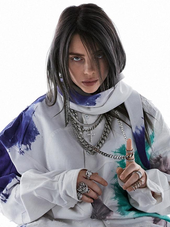 Billie Eilish wearing Heart of Bone in Vogue Australia. Photo: Jesse Lizotte/Vogue Australia