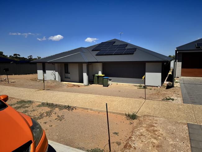 This home on Melaleuca Way in Murray Bridge was not finished by JAC Homes, forcing the owners to move into an incomplete house.