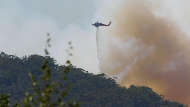 Aircraft and ground crews are responding to a fire burning at Mt Buninyong. Picture: Facebook/Buninyong & District Online Noticeboard
