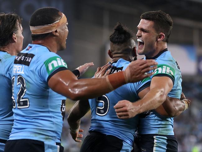 Nathan Cleary and Josh Addo-Carr were unstoppable at ANZ Stadium. Picture: Mark Kolbe/Getty Images