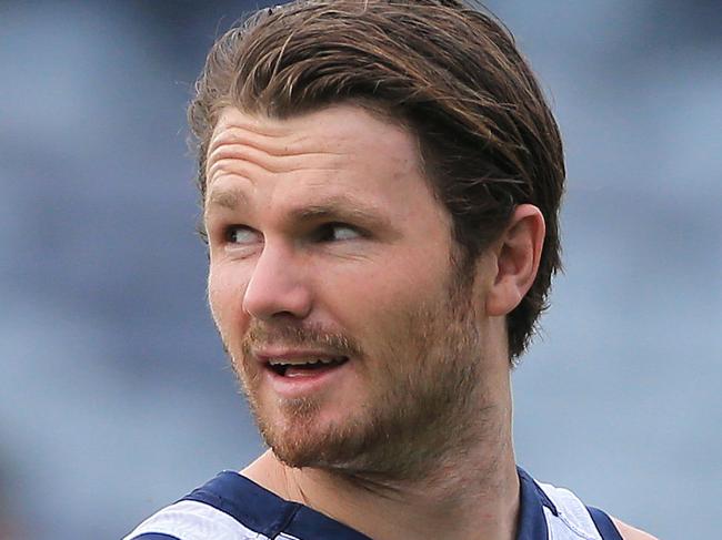 Patrick Dangerfield. Cats training ahead of first NAB Cup clash against Collingwood on Friday night. Picture: Peter Ristevski