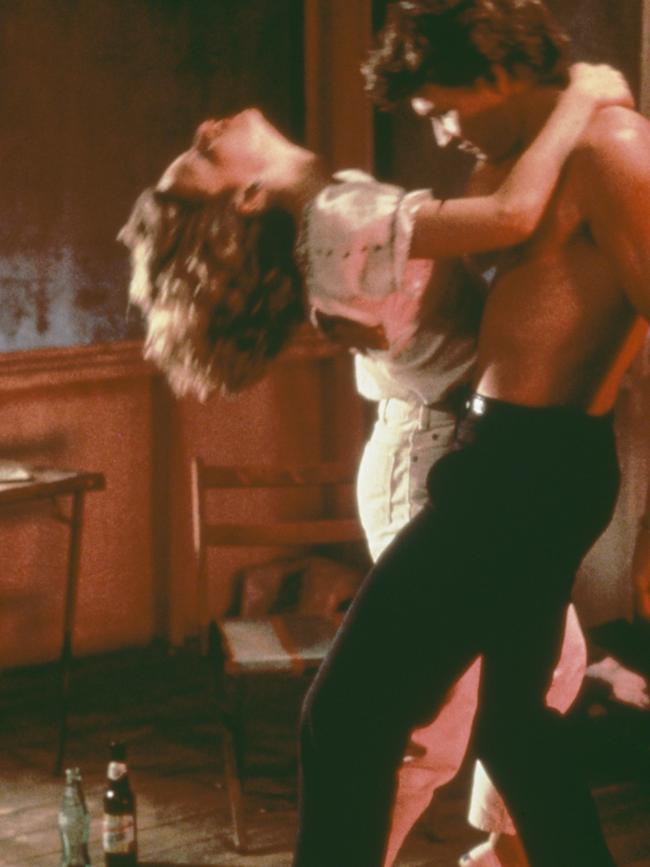 Definitely not putting baby in the corner ... Patrick Swayze and Jennifer Grey star in the film ‘Dirty Dancing’, 1987. Picture: Getty