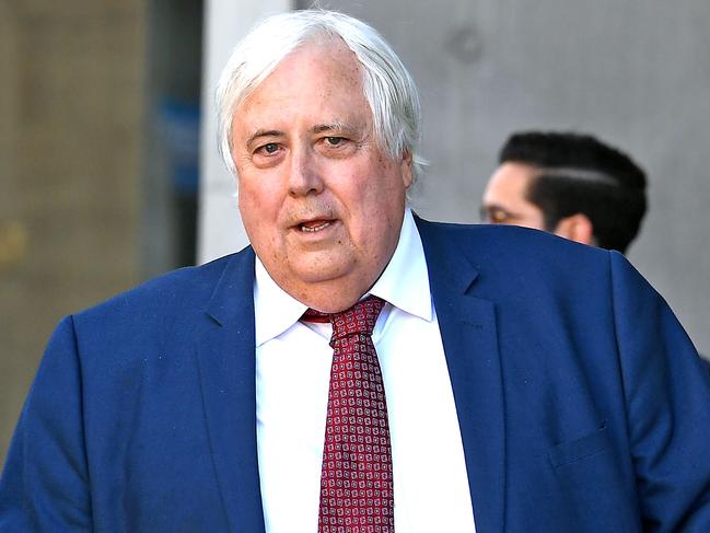 Clive Palmer leaves Supreme Court.Wednesday July 24, 2019. (AAP image, John Gass)