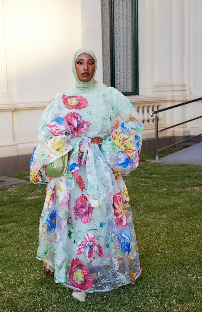 Designer Asia Hassan of Asiyam chose a bright floral design. Picture: Supplied.