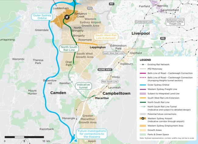 The proposed M9 route is in blue.