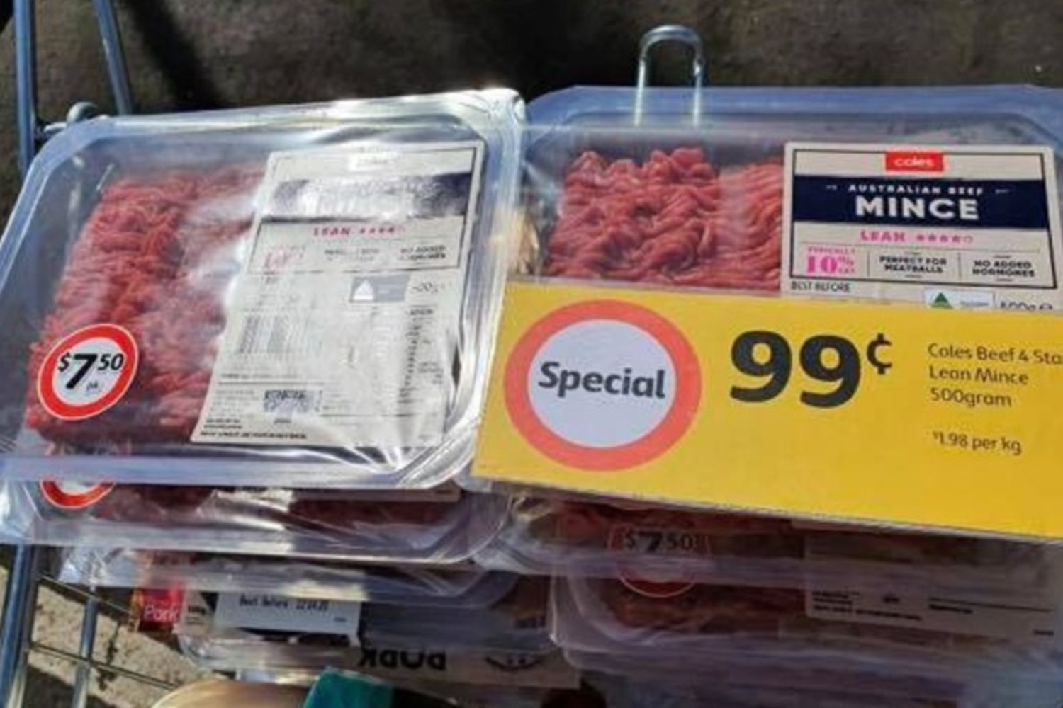 Shoppers are reporting seeing meat for as little as 99c. Picture: Facebook/Markdown Addicts Australia