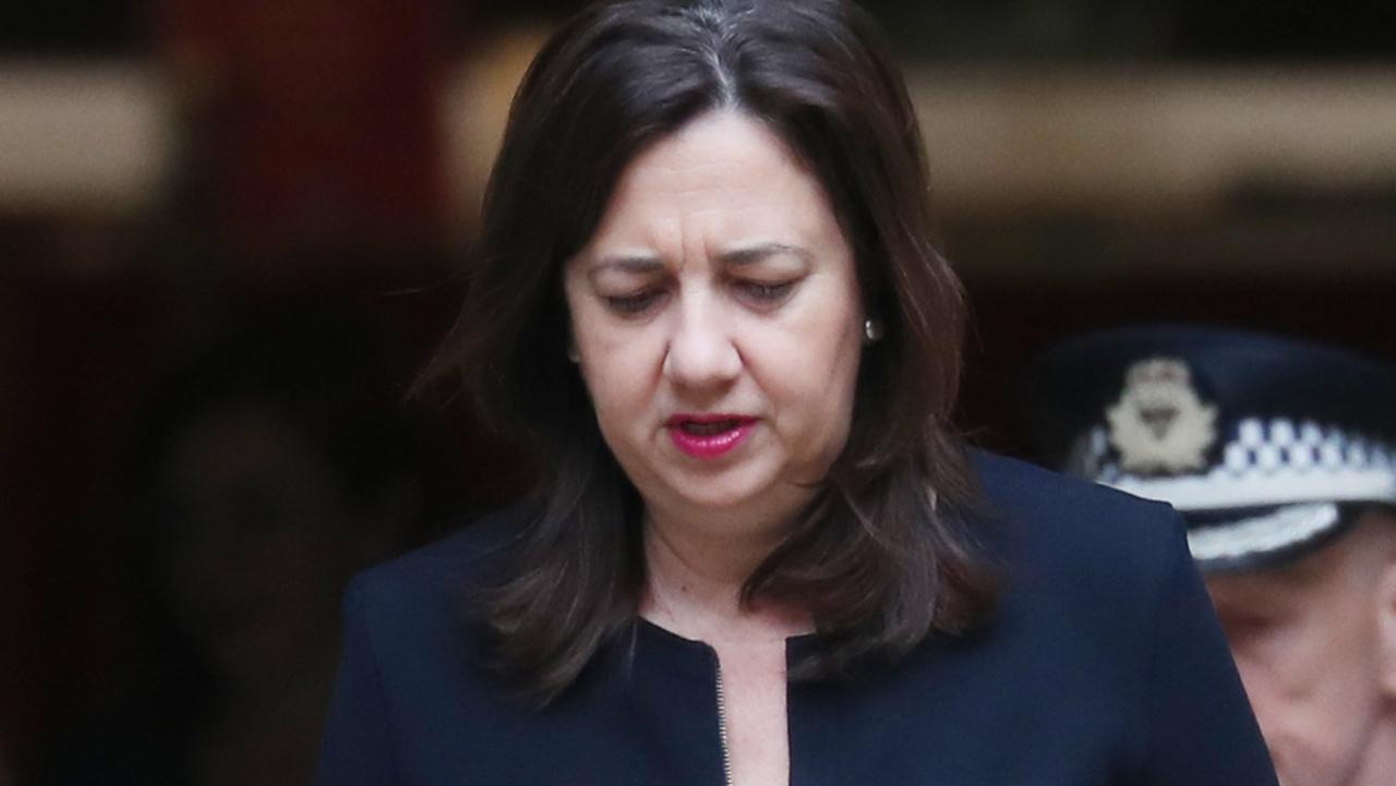 Premier Annastacia Palaszczuk at a press conference in Brisbane this morning. Picture: Annette Dew