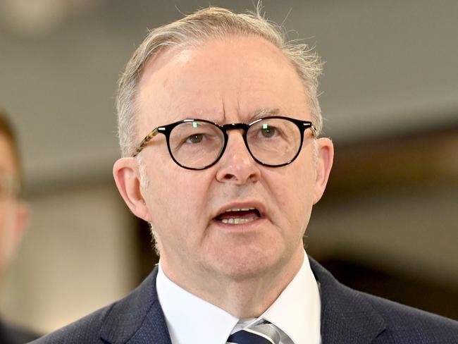 SYDNEY, AUSTRALIA - NewsWire Photos NOVEMBER 23, 2024: Prime Minister Anthony Albanese visits Meadowbank TAFE in Sydney.Picture: NCA NewsWire / Jeremy Piper