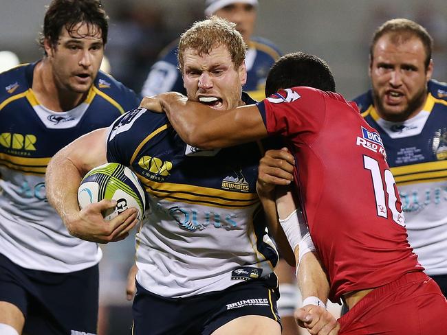 David Pocock on the charge for the Brumbies.