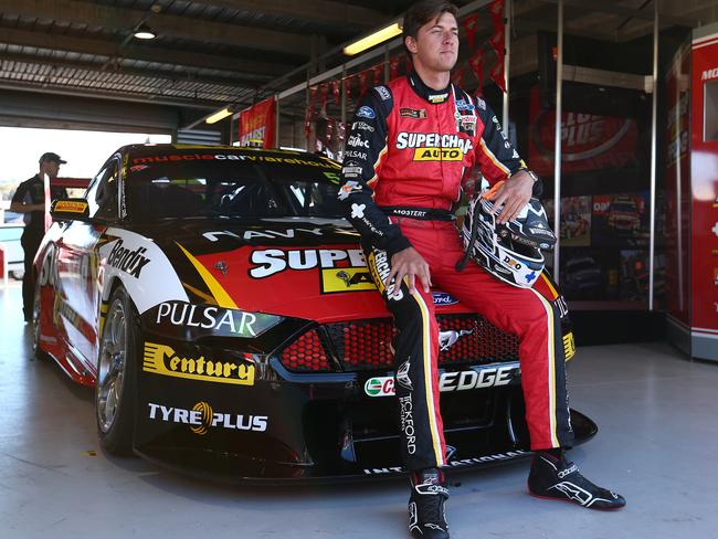 Chaz Mostert with the #55 Supercheap Auto Racing Ford.