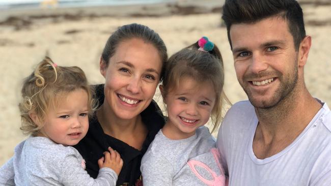 The Cotchin family — Mackenzie, Harper, Brooke and Trent.