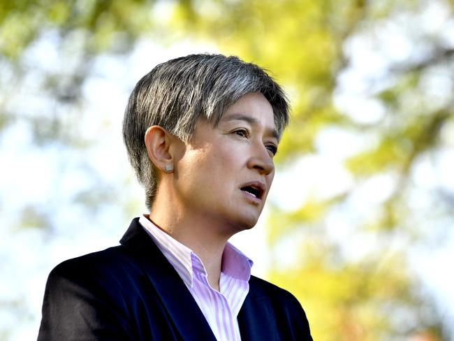 Shadow Minister for Foreign Affairs Penny Wong speaks to the media during a press conference in Adelaide, Wednesday, May 22, 2019. Penny Wong has endorsed Anthony Albanese to be leader of the Federal Labor party. (AAP Image/Sam Wundke) NO ARCHIVING