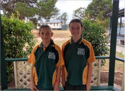 STUDENT LEADERS: Severnlea school captains Grace and Livia. Picture: Contributed