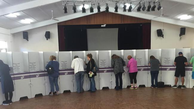 Voting at Currumbin Primary has slowed to a trickle after the a massive turnout earlier today.