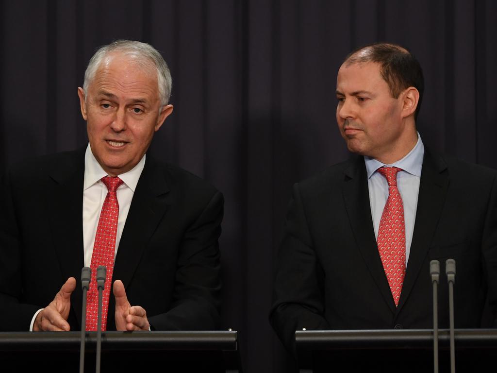 Prime Minister Malcolm Turnbull and Energy Minister Josh Frydenberg have put pressure on AGL over the Liddell Power Station. Picture: AAP Image/Lukas Coch