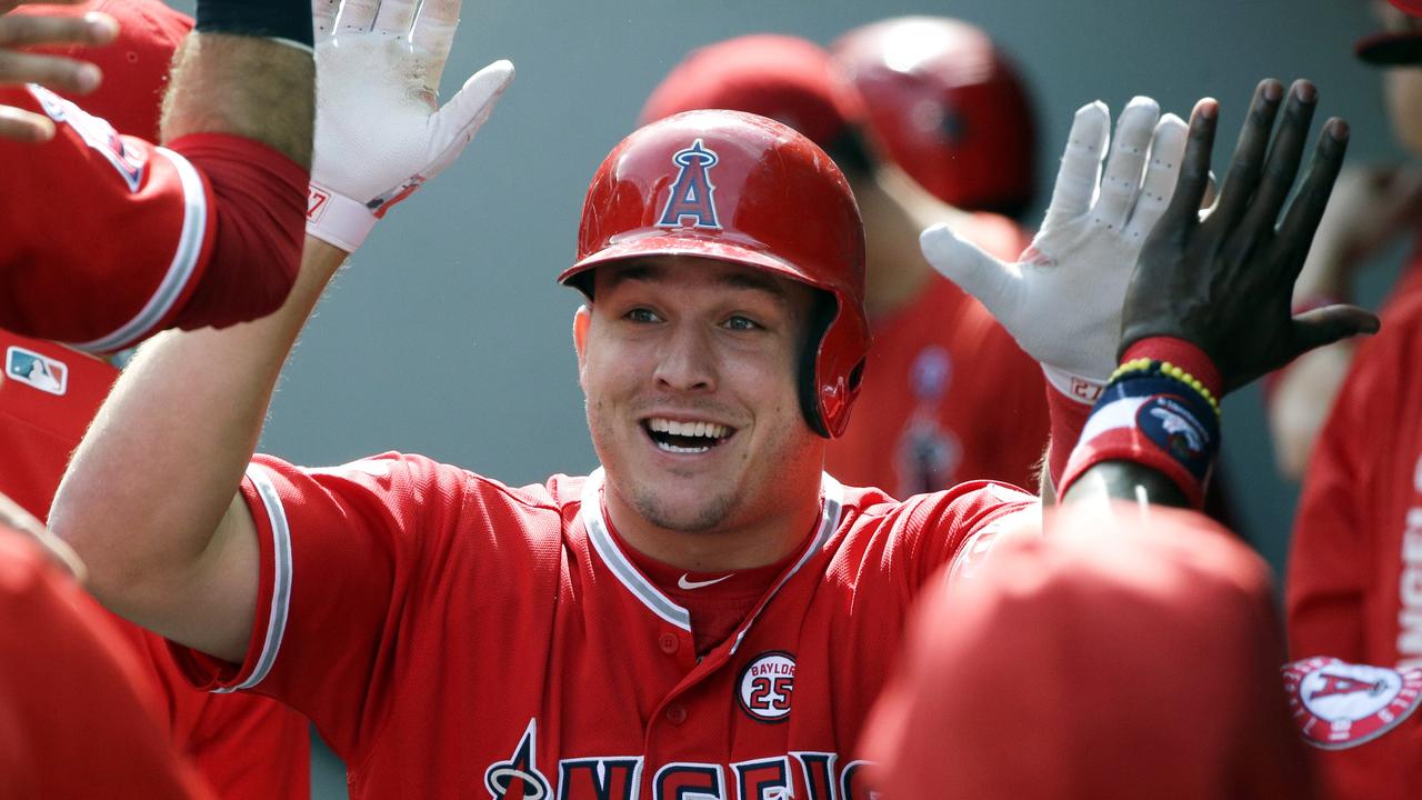 Angels' Mike Trout, Millville, N.J. native and 3-time AL MVP