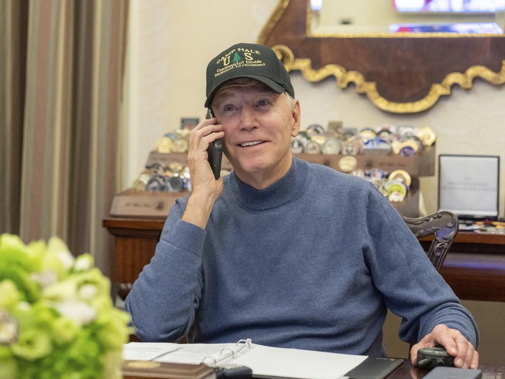 President Joe Biden congratulating Democrats who have run their midterm elections. Picture: POTUS