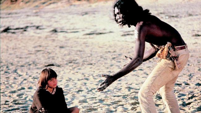 Greg Rowe and David Gulpilil in Storm Boy. Picture: SUPPLIED BY BEN MCEACHEN