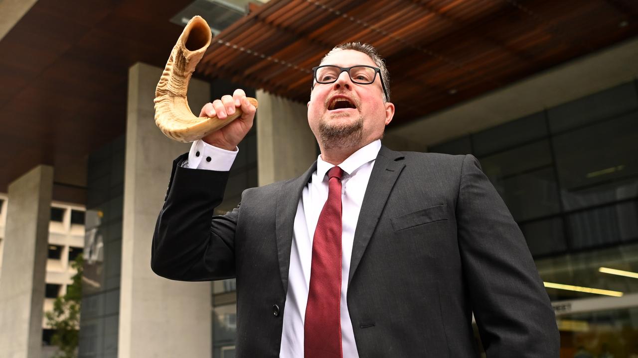 Speaking outside the Supreme Court of Brisbane. Picture: NCA NewsWire / Dan Peled