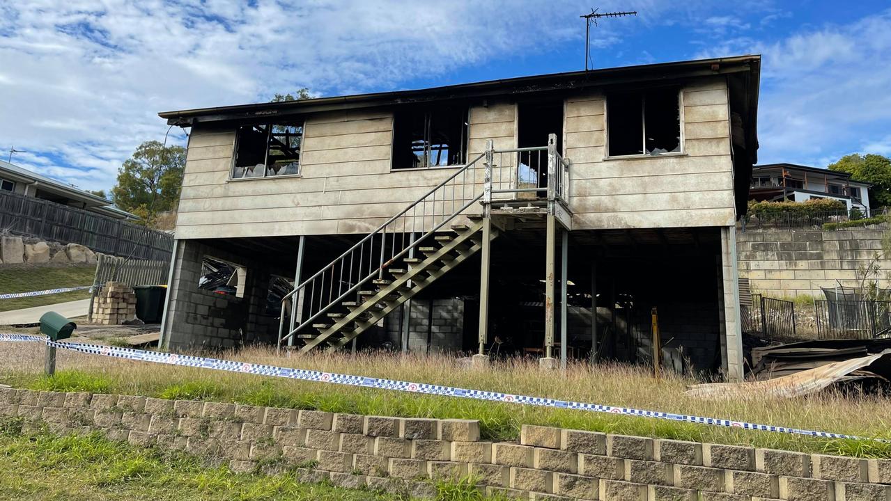 One of the Agnes Street addresses in South Gladstone which was torn apart by flames during a house fire on Sunday morning.