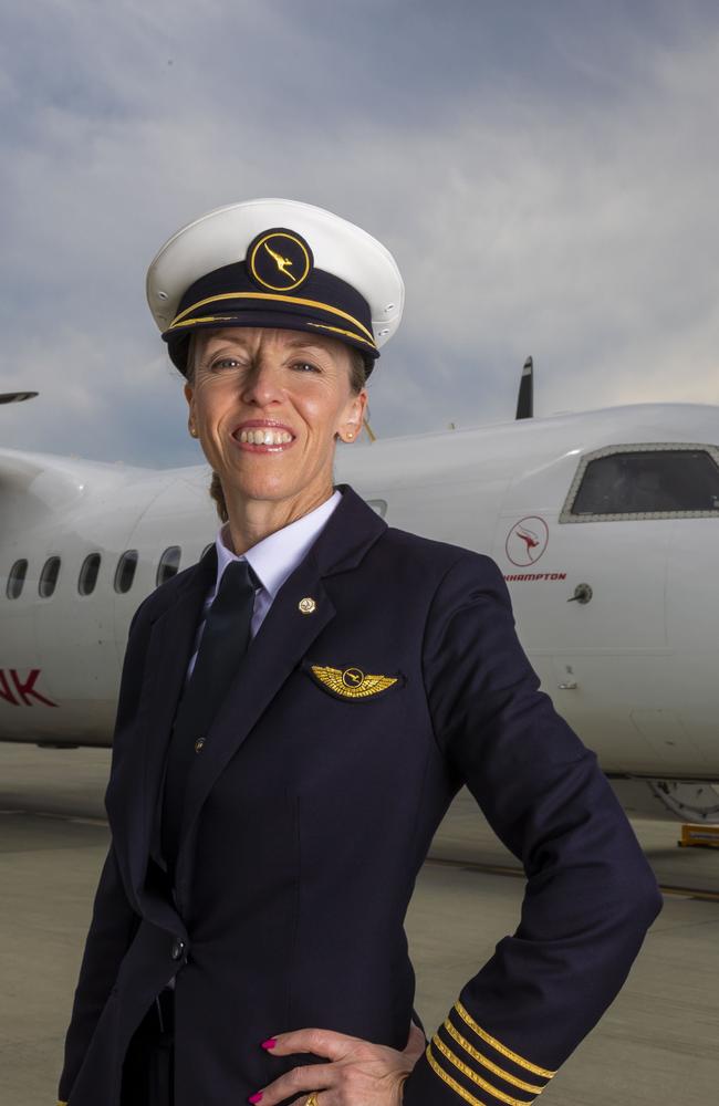 President of the Australian Federation of Air Pilots Captain Louise Pole at Brisbane Airport. Picture: Glenn Hunt / The Australian