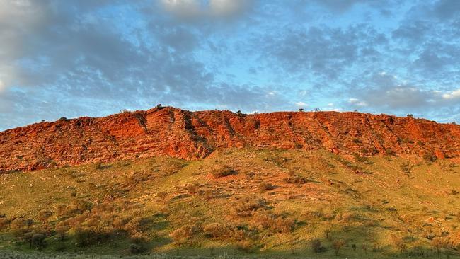 The Heavitree Gap Range, one of the location that the Larapinta Trail walkers have been using as a practice trail.