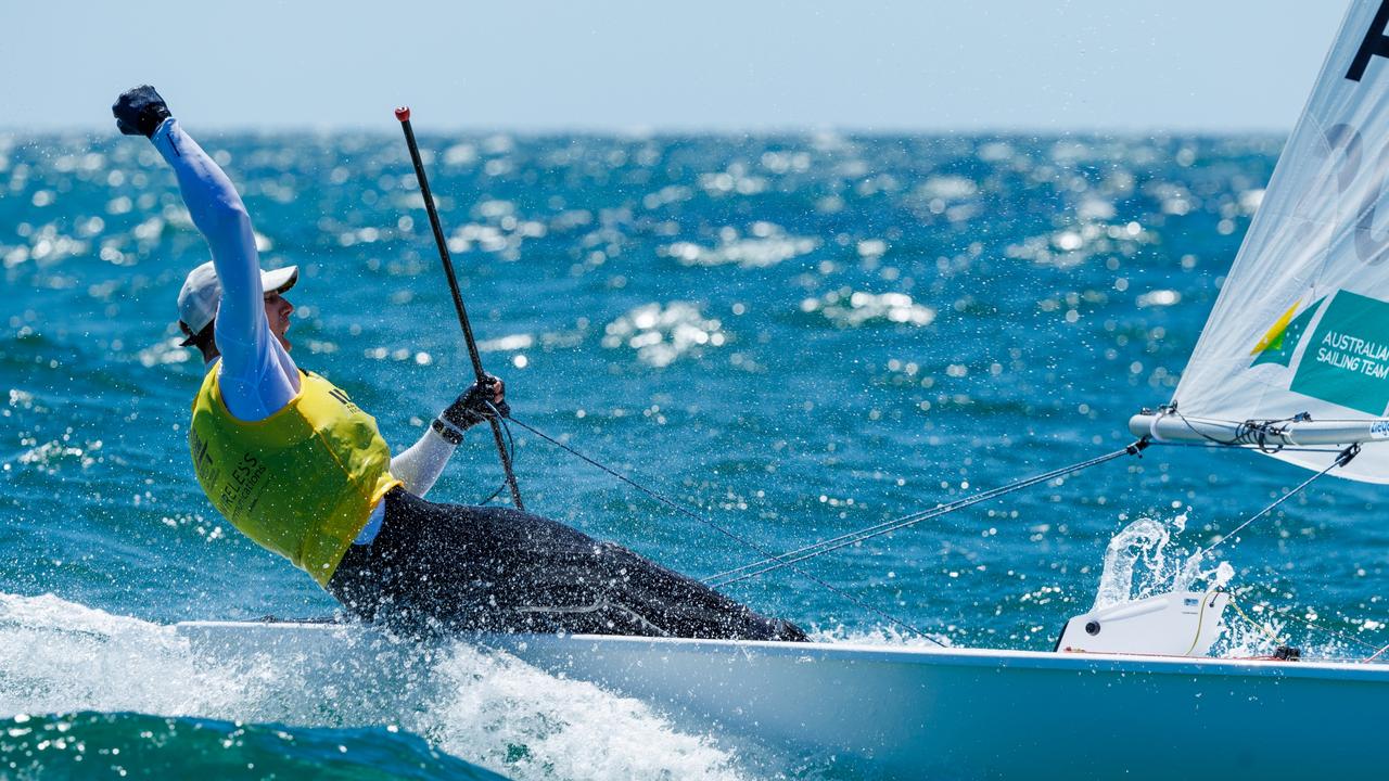 Matt Wearn overcomes a horror build-up to take the honours at the world sailing championships in Adelaide in January. PHOTO - Jack Fletcher / Downunder Sail.,