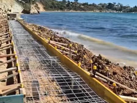 Locals are confused after reportedly unauthorised construction began in one Melbourne's most popular beach destinations, leaving the council stumped where it came from.