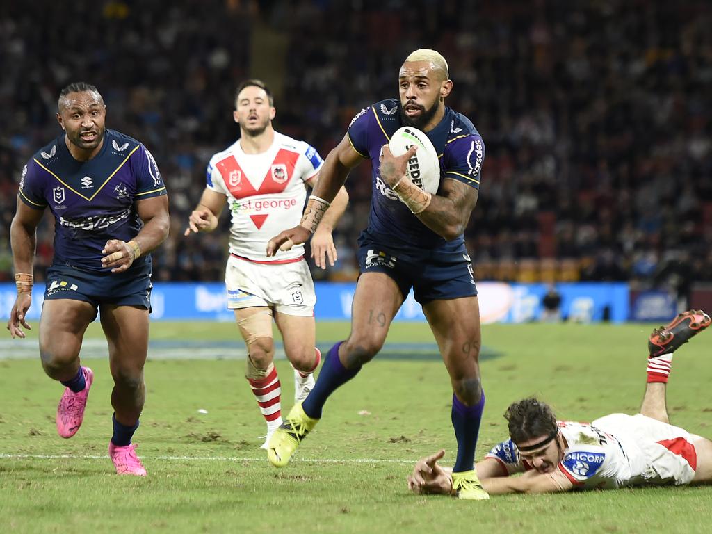 Josh Addo-Carr is still the fastest man in the NRL. Picture: Albert Perez/Getty Images