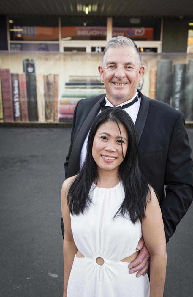 Gary Wilson and Anabele Endoma of Gelatissimo Toowoomba at the Focus HR Business Excellence Awards 2023 hosted by Toowoomba Chamber at Rumours International, Saturday, October 21, 2023. Picture: Kevin Farmer