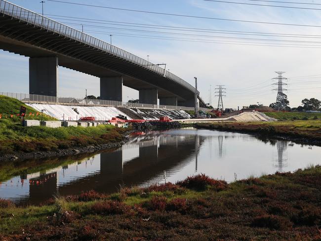 West Gate Tunnel Project. Site along Hyde St. Spotswood. Picture : Ian Currie