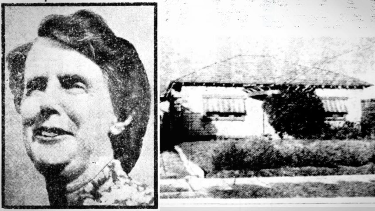 Caroline Scully, who went missing in May 1950, and the Frankston house she shared with her husband. Pictures: Trove