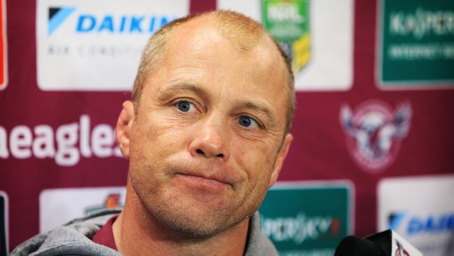 Manly Sea Eagles coach Geoff Toovey holds his final press conference as coach at the Sea Eagles training facility at Sydney Academy of Sport in Narrabeen. Picture: Toby Zerna