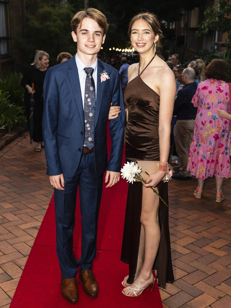 Lilly Biernoff and Angus Bennetts at Fairholme College formal, Wednesday, March 29, 2023. Picture: Kevin Farmer