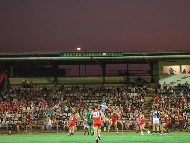 History made at Gardens Oval with the first game under lights as Waratahs V Palmerston. Picture GLENN CAMPBELL