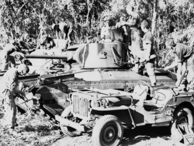 Ace saw action at Balikpapan in 1945.