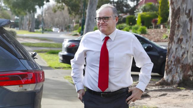 Gone: Former local government minister Adem Somyurek arrives home after Premier Daniel Andrews fired him on Monday. Picture: David Crosling