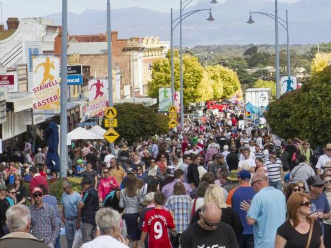 The Main Street of Stawell on Easter Saturday 2017. Picture: Karl Meyer