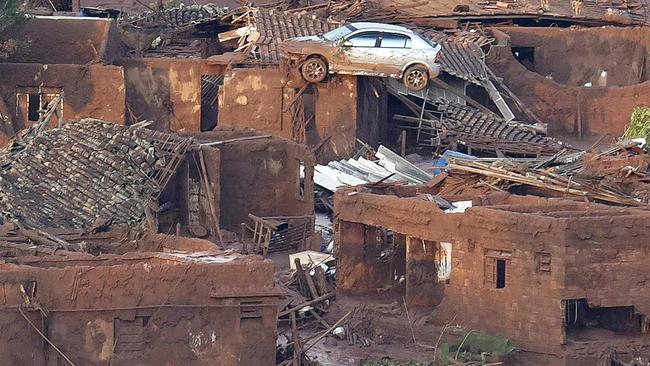 A file image of where a dam burst in the village of Bento Rodrigues, in Mariana, the southeastern Brazilian state of Minas Gerais on November 6, 2015. Picture: Douglas Magno / AFP