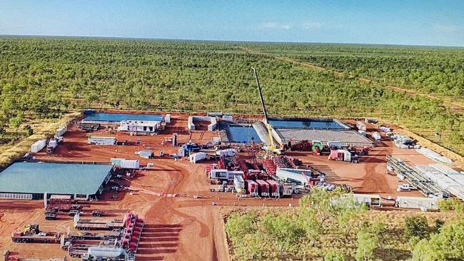 Origin Energy’s Kyalla well drill site in the Beetaloo Basin. Picture: Supplied