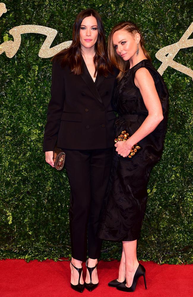 Liv Tyler and Stella McCartney attend the British Fashion Awards 2015 at London Coliseum on November 23, 2015 in London, England. Picture: AP