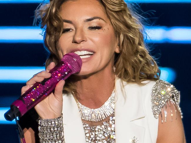 FORT LAUDERDALE, FLORIDA - APRIL 15: Shania Twain performs onstage during day two of Tortuga Music Festival on April 15, 2023 in Fort Lauderdale, Florida. (Photo by Jason Koerner/Getty Images)