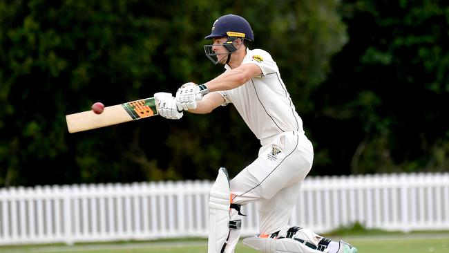 Valley batsman Jack Wildermuth University Vs Valley Saturday December 3, 2022. Picture, John Gass