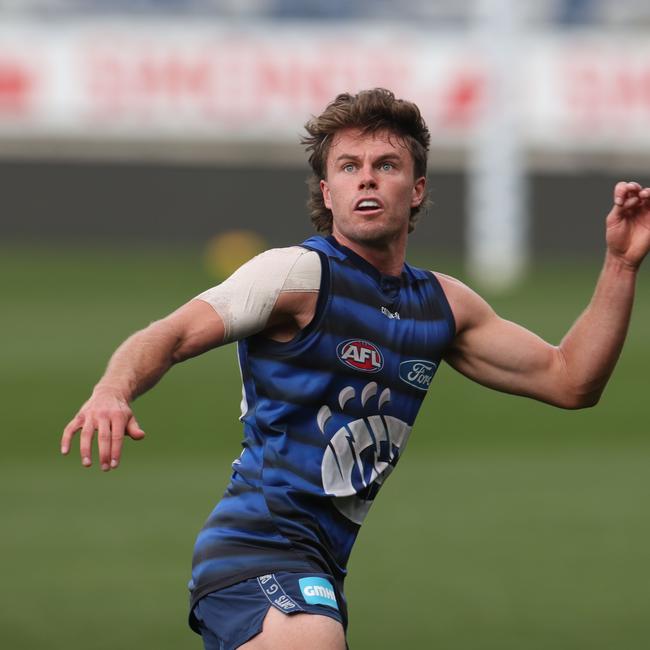 Oscar Brownless training with Geelong in 2021. Picture: Peter Ristevski